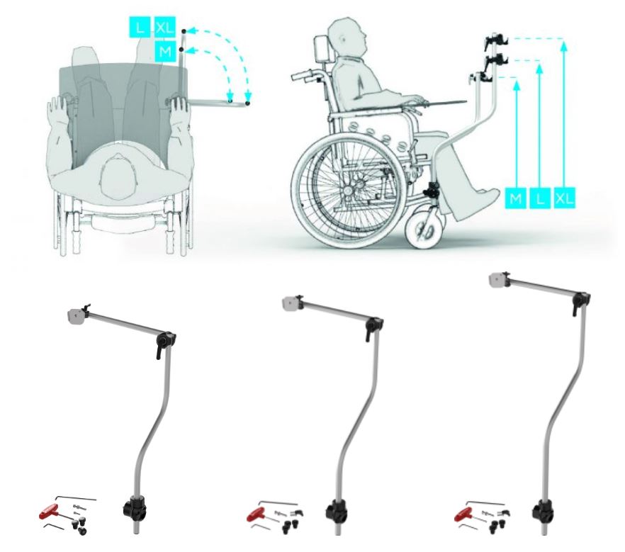 MKP Assistive Hardware Products Mounts & Rests Wheelchair Mounts